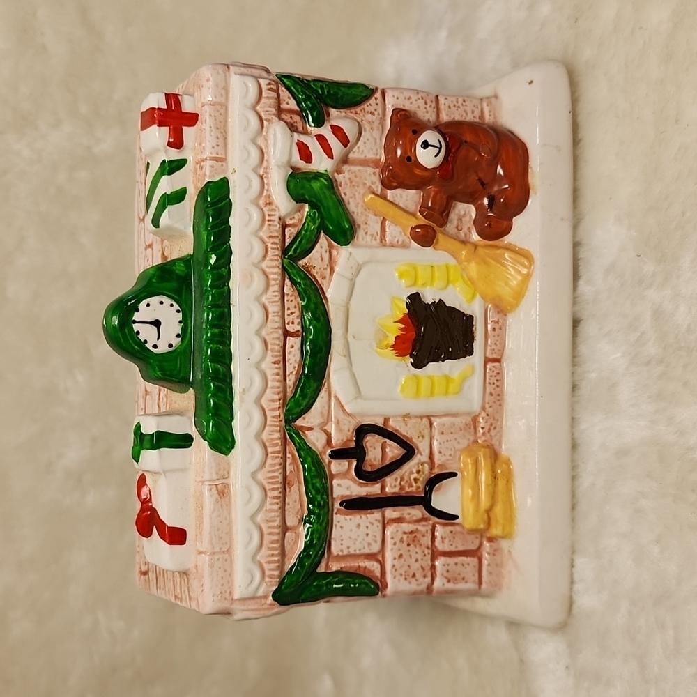 Vintage Music Box Brick Fireplace